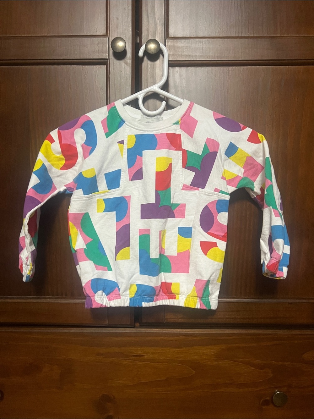 Stella McCartney Vintage Graphic Abstract Alphabet Logo Sweatshirt Kids 5Y